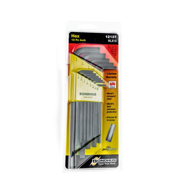 Set dugih inčnih imbus ključeva Bondhus ProGuard HEX .050 - 3/8 12137 13 kom - 12137-1