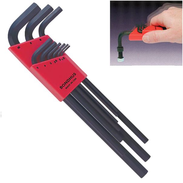 Set dugih imbus ključeva Bondhus ProGuard HEX 1,5 - 10,0 12199 9 kom - 12199-1