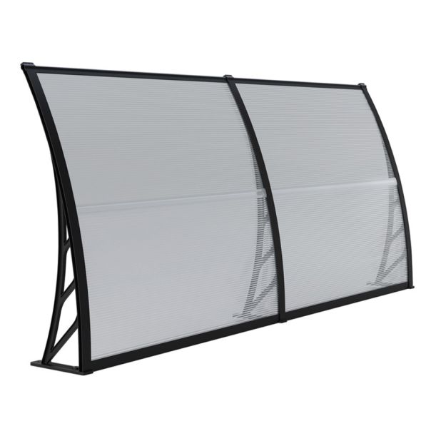 Nadstrešnica 200x100cm Crna baza Providan leksan - 1224-1-1-1