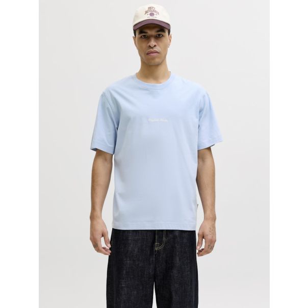 JACK & JONES Muška plava majica rebro - EP3080937