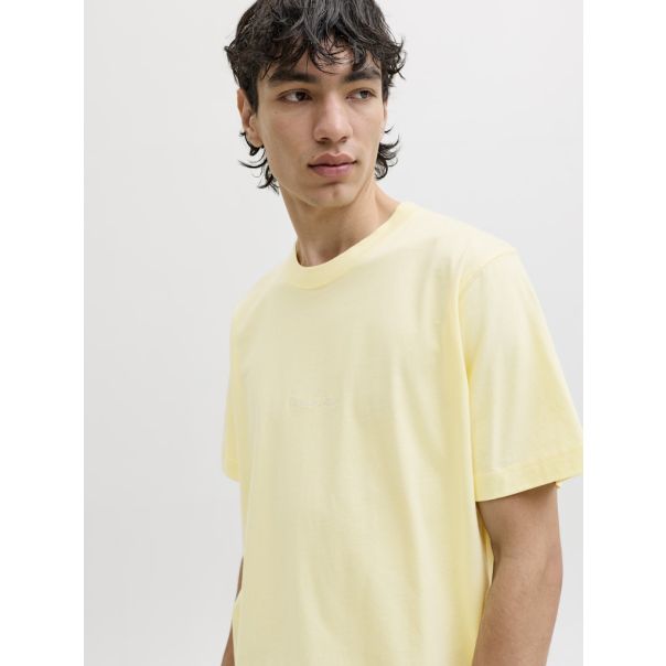 JACK & JONES Muška žuta majica rebro - EP3080940