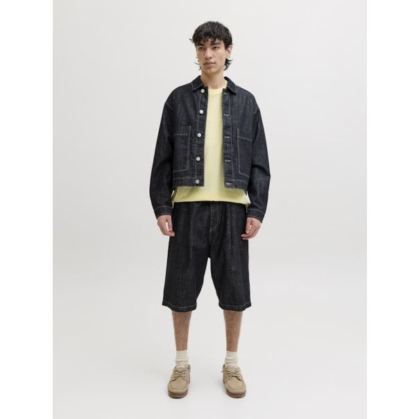 JACK & JONES Muška žuta majica rebro - EP3080940
