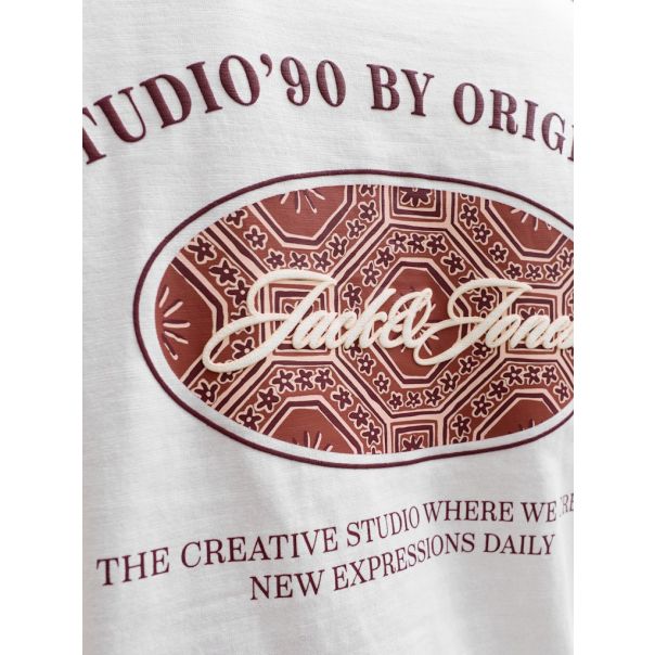 JACK & JONES Muška bela majica cassis - EP3080949