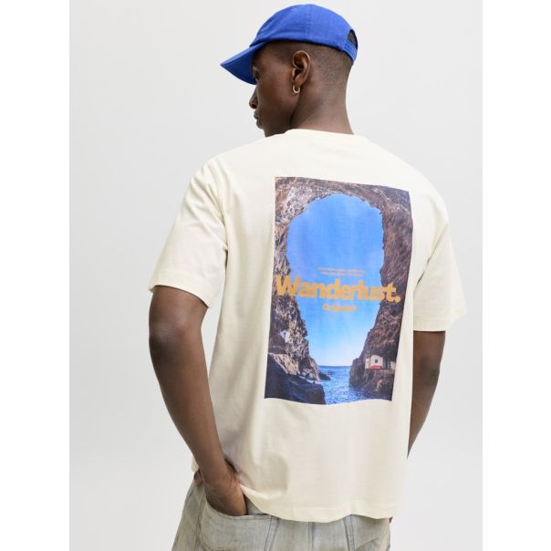 JACK & JONES Muška bež majica riviera - EP3080973