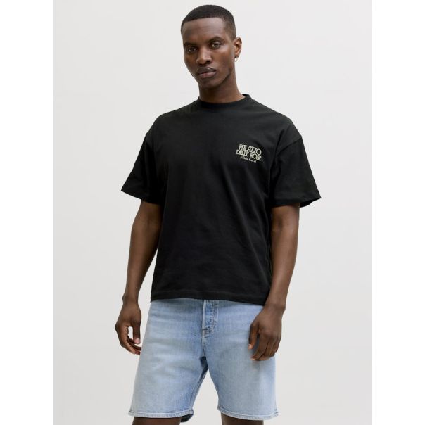 JACK & JONES Muška crna majica azur - EP3081012