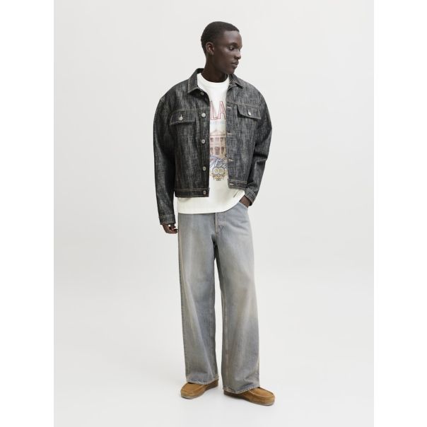 JACK & JONES Muška bež majica menton - EP3081006