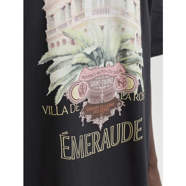 JACK & JONES Muška crna majica menton - EP3080997