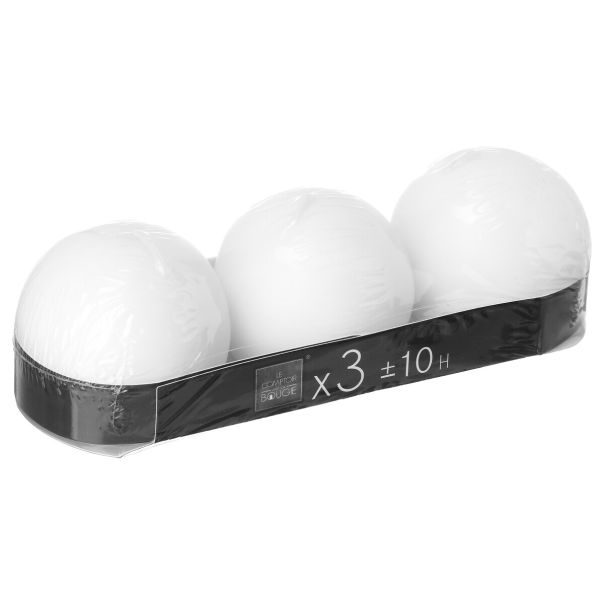 ATMOSPHERA Set okruglih sveća 3/1 16cm parafin/bela - 123002