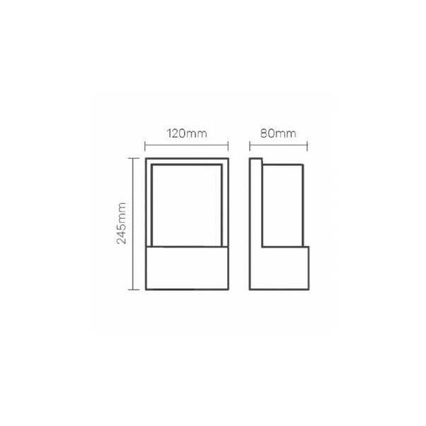 BBLINK LED Svetiljka jm-055 zidna 1*e27 ip54 crna - 123464