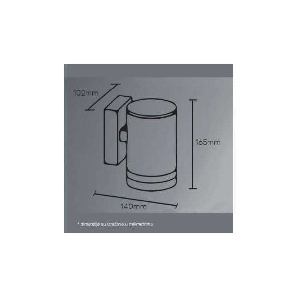 BB LINK Zidna svetiljka JM-4078 GU10 IP54 crna - 124085