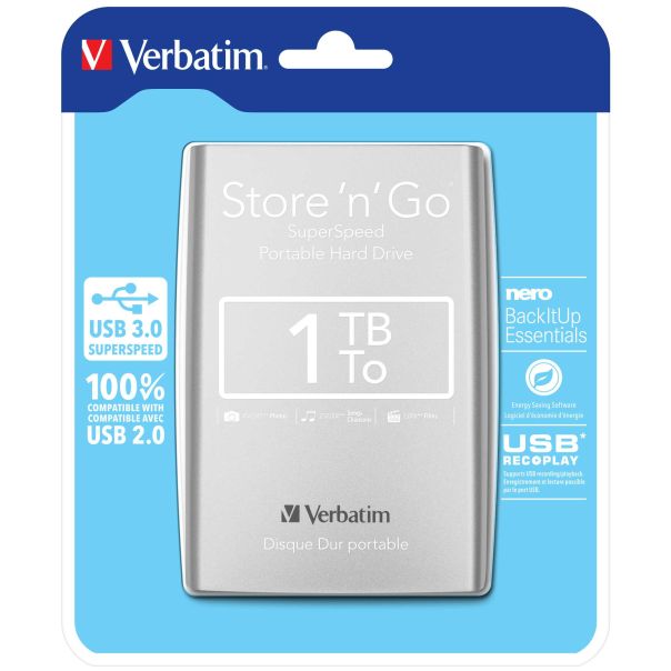 VERBATIM Eksterni HDD 1TB 3.0 Sivi (53071) - 53071