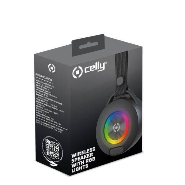 CELLY Bežični Bluetooth zvučnik Lightbeat, crna - 77143