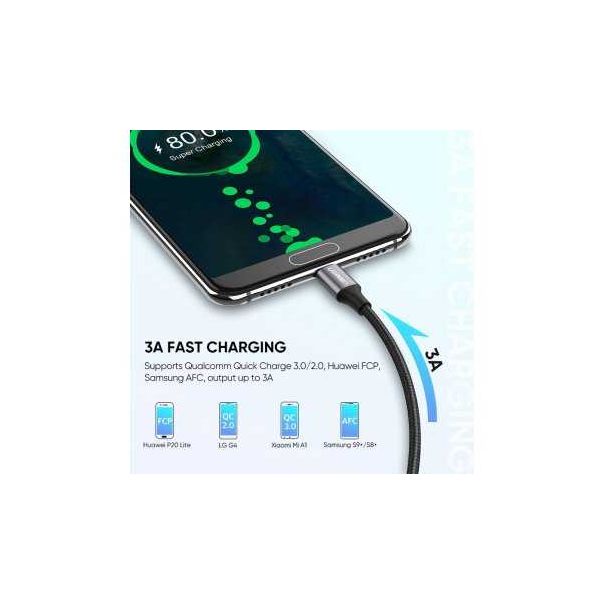 UGREEN USB tip C M na USB 2.0 M kabl Alu.3m Grey 60408 - 125819