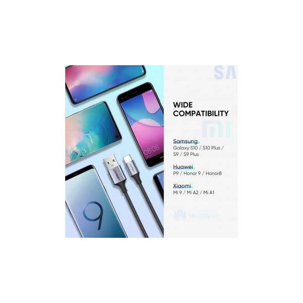 UGREEN USB tip C M na USB 2.0 M kabl Alu.3m Grey 60408 - 125819