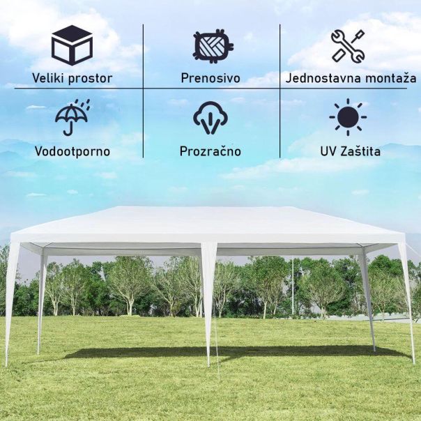 eHomeGarden Gazebo Tenda 3X6X2,55M - 32-223000