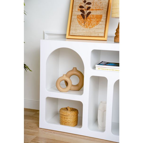 HANAH HOME Konzolni sto Lesa, bela - 125GLN1224