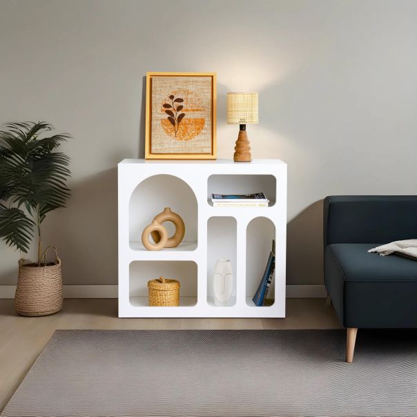 HANAH HOME Konzolni sto Lesa, bela - 125GLN1224