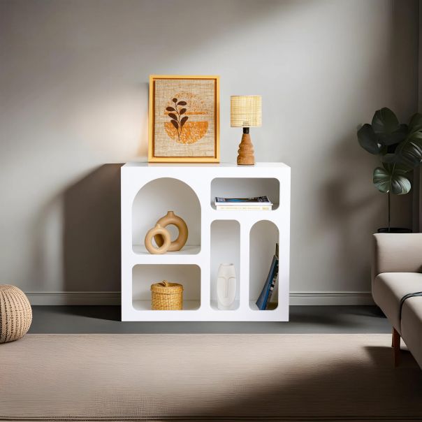 HANAH HOME Konzolni sto Lesa, bela - 125GLN1224