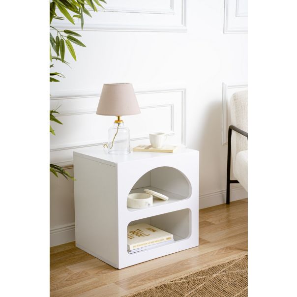 HANAH HOME Noćni ormarić Lorin, bela - 125GLN1226