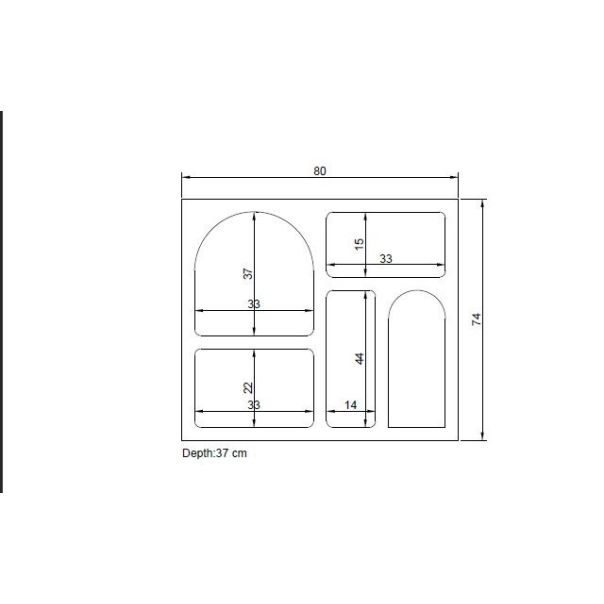HANAH HOME Konzolni sto Lesa, antracit - 125GLN1227