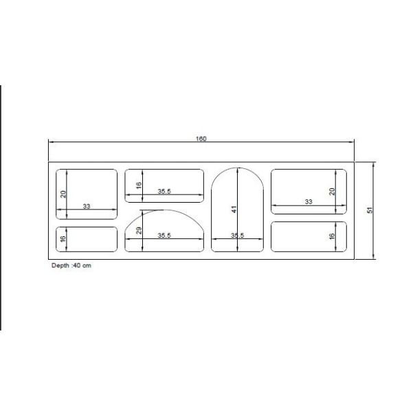 HANAH HOME Komoda Lorin, antracit - 125GLN1228