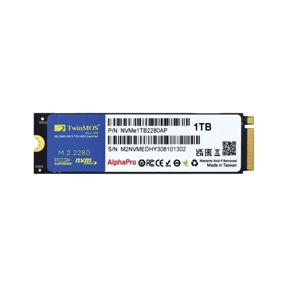 TWINMOS SSD M.2 NVMe 512GB, 3600MBs/3250MBs NVMe512GB2280AP - 34790-1
