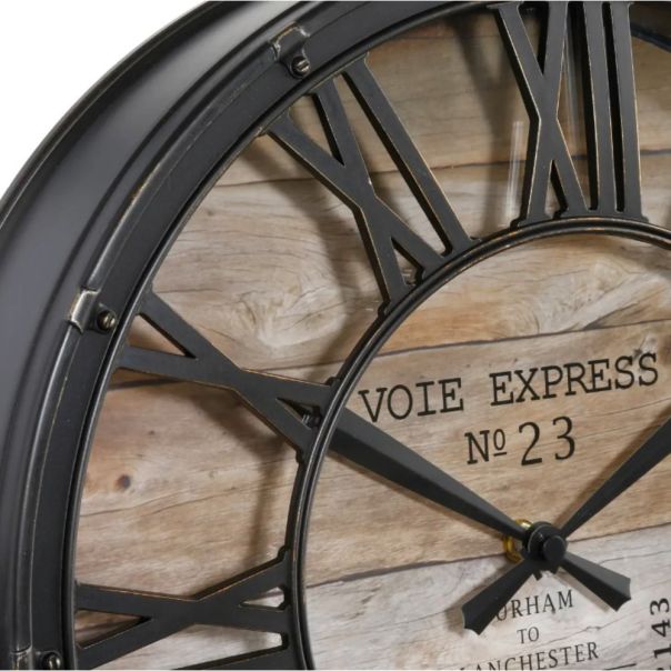 ATMOSPHERA Sat 37x8cm plastika/staklo/aluminijum/abs braon - 126524