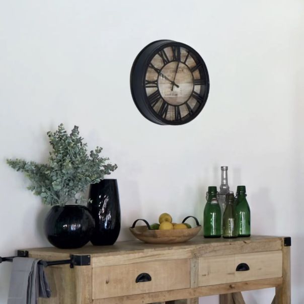 ATMOSPHERA Sat 37x8cm plastika/staklo/aluminijum/abs braon - 126524