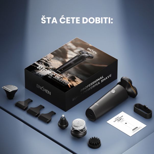 ENCHEN Komplet za negu 5 u 1 Električni brijač X8S-C - X8S-C