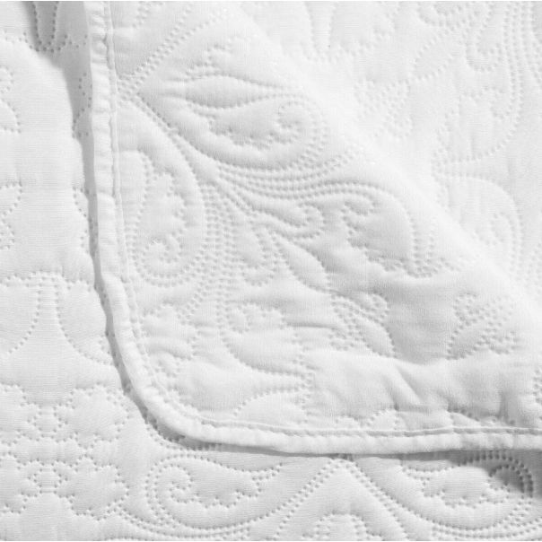 ATMOSPHERA Prekrivač 260x240cm sa dve jastučnice 60x60cm poliester bela - 131644A