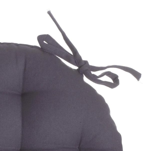 ATMOSPHERA Sedalica okrugla 38x6,5cm pamuk tamno siva - 131649L