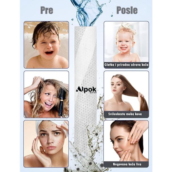 ALPOK Spatouch Tuš glava sa dual filterom crna - EP3027098