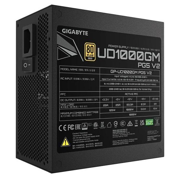 Napajanje 1000W Gigabyte GP-UD1000GM PG5 V2 GEU2 80+ Gold - EP2717483