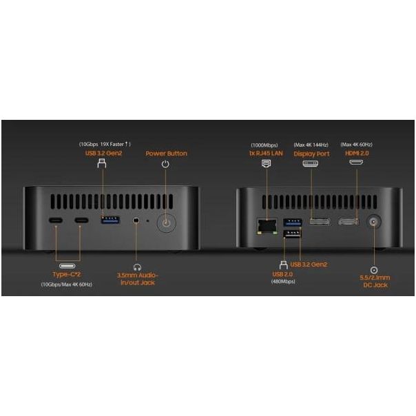 Blackview Mini PC MP100 Ryzen 5 7430U 16GB 512GB Win11 Pro - MP100 R5-7430U