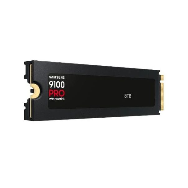 SAMSUNG M.2 NVMe 8TB 2280 PCIe Gen 5.0x4 9100 PRO Read up 14800 MB/s Write up 13400 MB/s, w/Heatsink - 085005