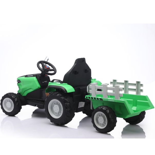 PREMIUM STIL Dečiji traktor sa prikolicom i daljinskim zeleni - EP3083549