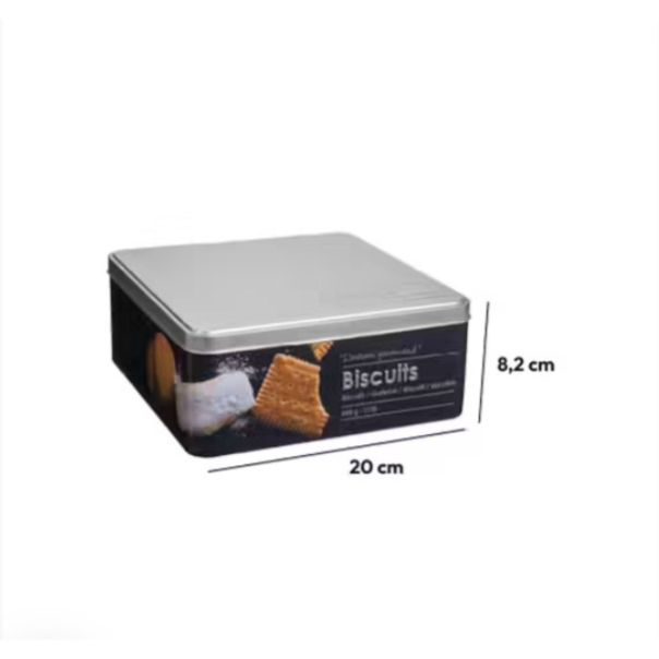 FIVE Kutija za biskvite Black edition 20X20X8,2cm metal crna - 136305-1