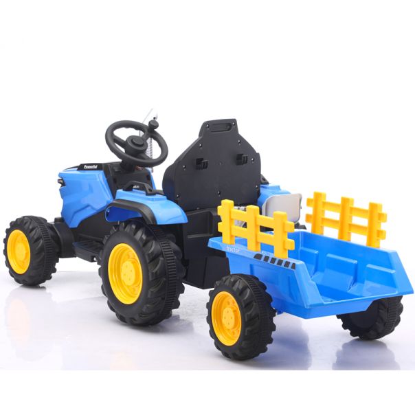 PREMIUM STIL Dečiji traktor sa prikolicom i daljinskim plavi - EP3083546