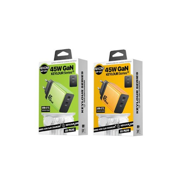 Punjač WEKOME WP-U33 45W GaN Yellow - 58523