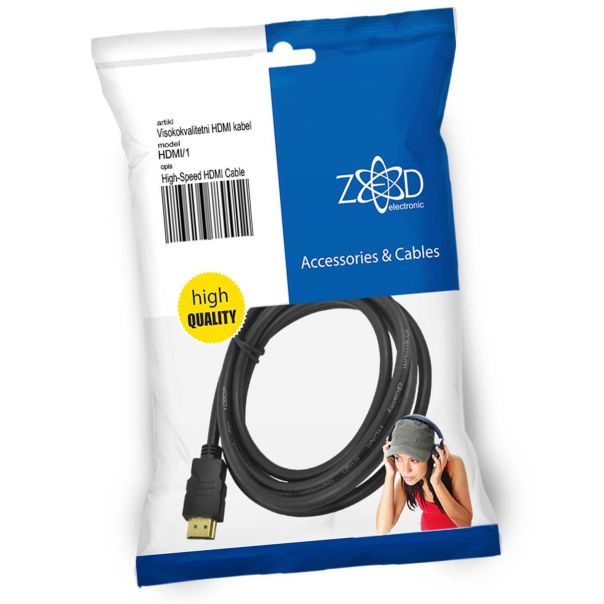 ZED ELECTRONIC HDMI kabl 1m ver. 1.4 - 1369