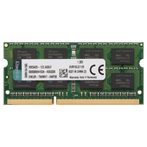 KINGSTON SODIMM DDR3 8GB 1600MHz KVR16LS11/8 - MEM00858