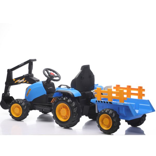 PREMIUM STIL Traktor sa prikolicom i pokretnom kašikom Plavi - EP3084147