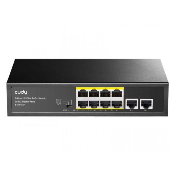 CUDY PoE+ Switch FS1010P 8-Port 10/100M, 4KV metalno kućište (Alt.PFS3009-8ET-96) - 137171
