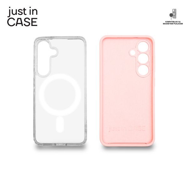 JUST IN CASE 2u1 Extra case MAG MIX PLUS paket maski za Samsung S25, roza - MAGPL235PK