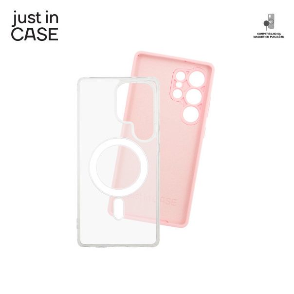 JUST IN CASE 2u1 Extra case MAG MIX PLUS paket maski za Samsung S25 Ultra, roza - MAGPL236PK