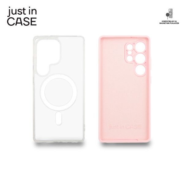 JUST IN CASE 2u1 Extra case MAG MIX PLUS paket maski za Samsung S25 Ultra, roza - MAGPL236PK