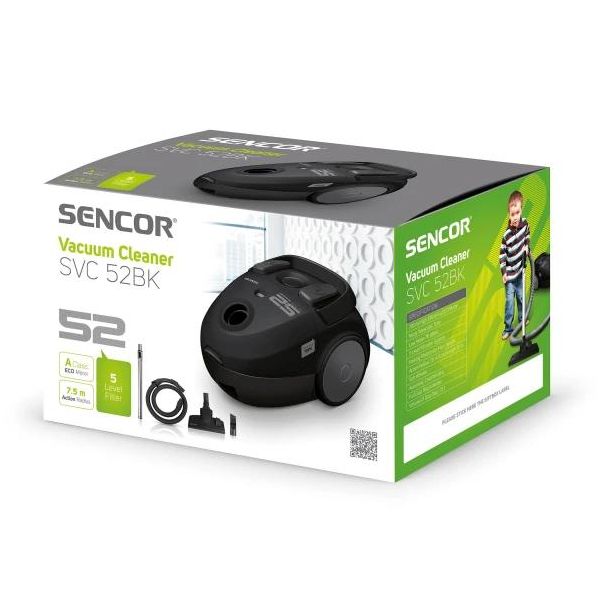 SENCOR Usisivač sa kesom za prašinu SVC 52BK-EUE3, crna - EP2816745