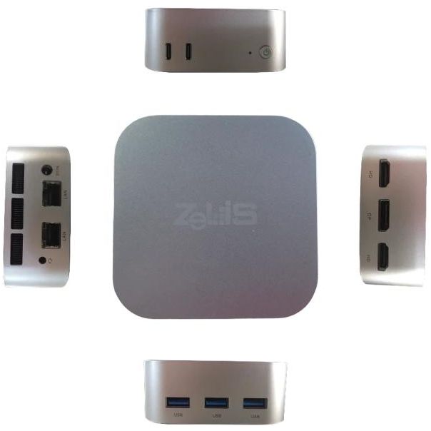 Zeus Mini PC N5 Celeron QC N150 3.40 GHz DDR5 12GB m.2 256GB LAN Dual WiFi BT 2xHDMI DP Win 11 - ZeusQCN150