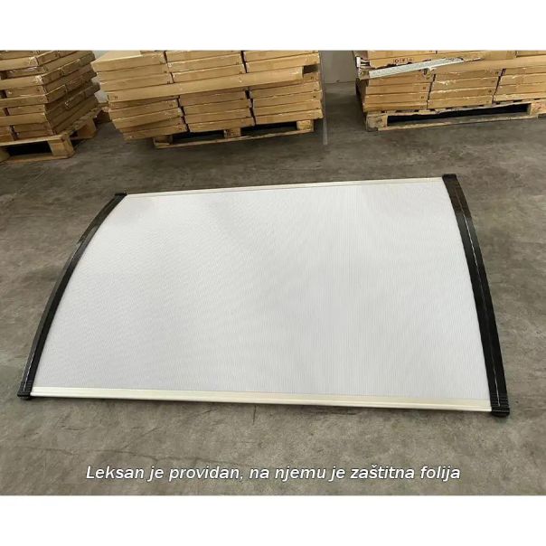 SUPERGARDEN Nadstrešnica 150x100 Crna Providna 5mm Leksan - 1392-1-1