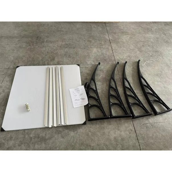 SUPERGARDEN Nadstrešnica 300x100cm Crna Providna 5mm Leksan - 1396-1-1
